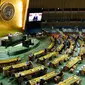 Video pidato Presiden Jokowi ditayangkan dalam Sidang Majelis Umum PBB atau UNGA ke-76. (Dok: Kemlu RI)