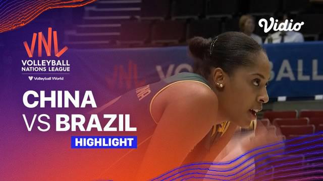 Berita Video, Highlights VNL Women 2023 antara China Vs Brasil pada Rabu (31/5/2023)