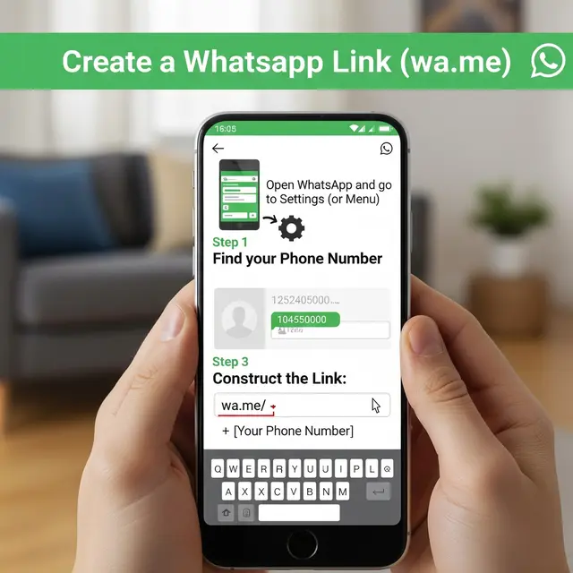 Membuat Link WhatsApp dengan Format wa.me (AI Generated)