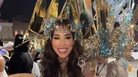Laksmi DeNeefe Suardana saat bawakan kostum nasional phinisi di parade Miss Universe. (Dok: Instagram)