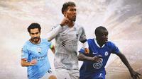 Ilustrasi - Ilkay Gundogan, Roberto Firmino, N'Golo Kante (Bola.com/Adreanus Titus)