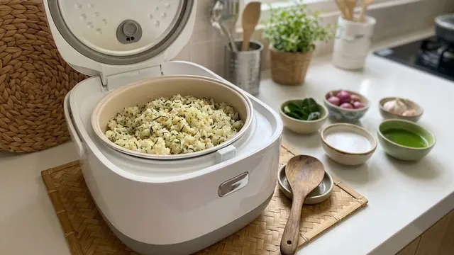 Resep nasi daun jeruk rice cooker