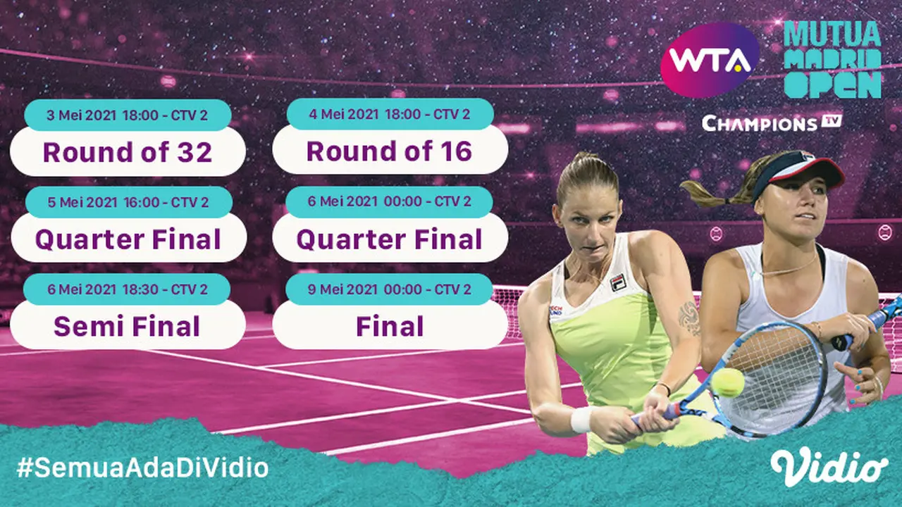 Live Streaming WTA 1000 MUTUA Madrid Open