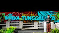 Menteri Kebudayaan (Menbud) Fadli Zon membawakan orasi budaya di Hari Kebudayaan 2025. (dok. Biro Humas Kemenbud)