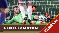 Video highlights yang berisi cuplikan 5 penyelamatan terbaik David De Gea, kiper utama Manchester United.