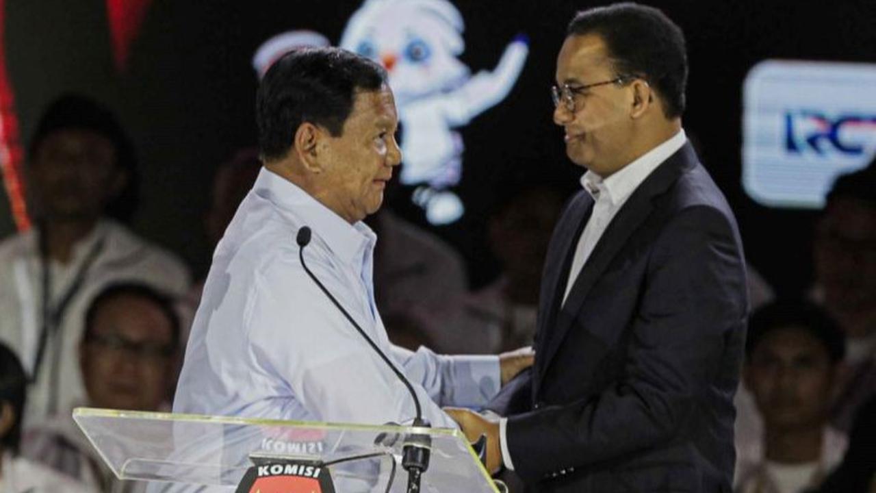 Debat Capres: Lirikan Prabowo saat Pernyataannya soal Teoritis Dibalas Anies Baswedan