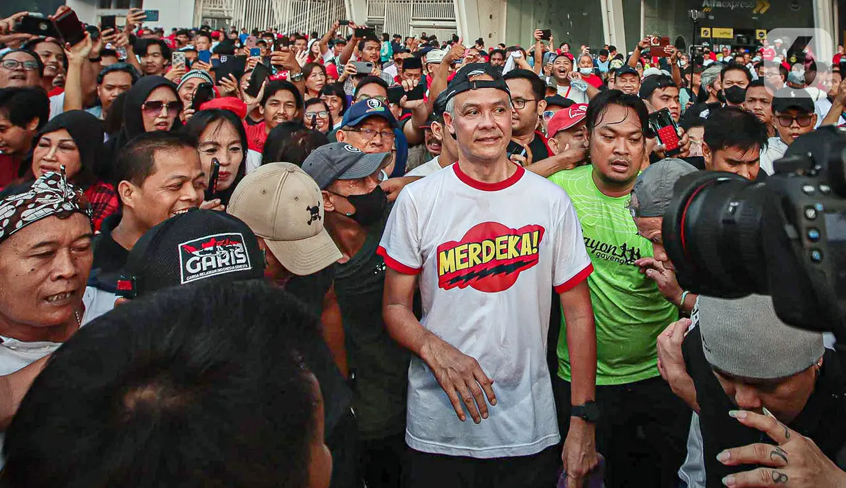 Sebelumnya, Ketua Umum PDIP Megawati Soekarnoputri telah mendeklarasikan Ganjar Pranowo sebagai bakal calon presiden (Capres) 2024. (Liputan6.com/Faizal Fanani)
