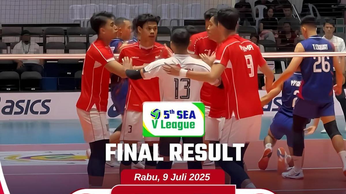 Hasil SEA V League 2025: Timnas Voli Putra Indonesia Dipecundangi Thailand