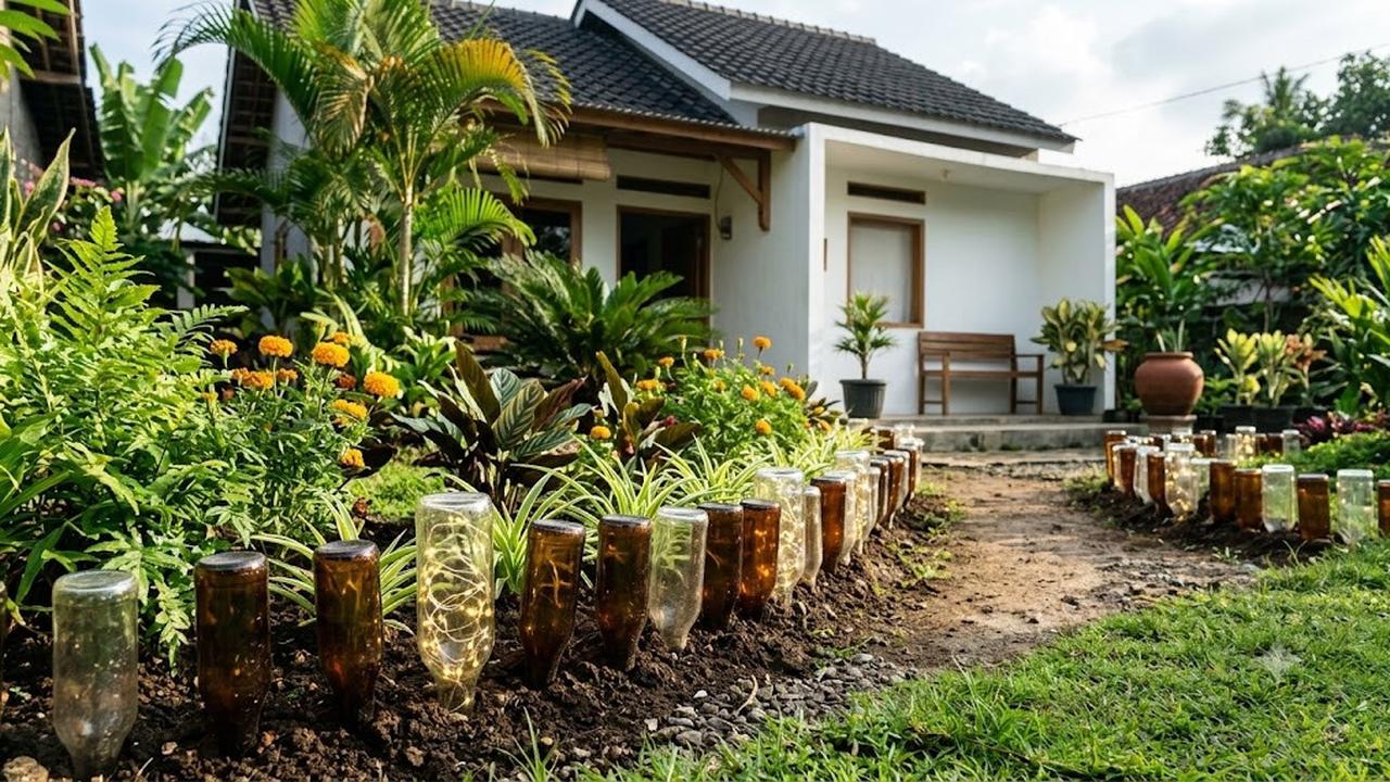 Dekorasi Halaman dari Barang Bekas