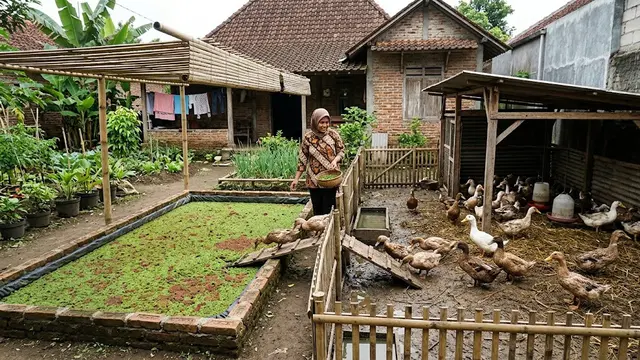 Ide Ternak Air dan Darat yang Bisa Dilakukan Bersamaan di Lahan Terbatas/AI Generated