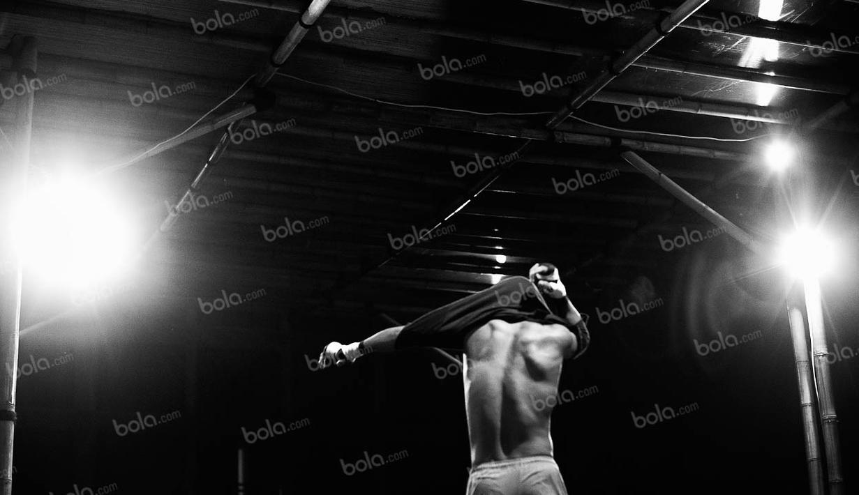 Laga Daud Yordan menghadapi Cristian Rafael Coria, untuk memperebutkan titel kelas ringan WBA interim akan digelar pada, Sabtu (4/6) mendatang. (Bola.com/Vitalis Yogi Trisna)