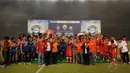 Persija Jakarta, Arema Cronus dan Sriwijaya FC menjadi juara bersama di Trofeo Persija yang digelar di Stadion GBK Jakarta, (11/1/2015). (Liputan6.com/Helmi Fithriansyah)