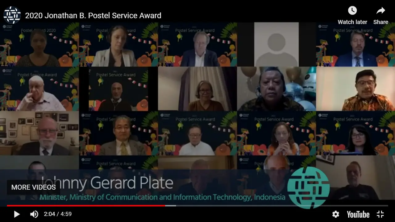 2020 Postel Service Award