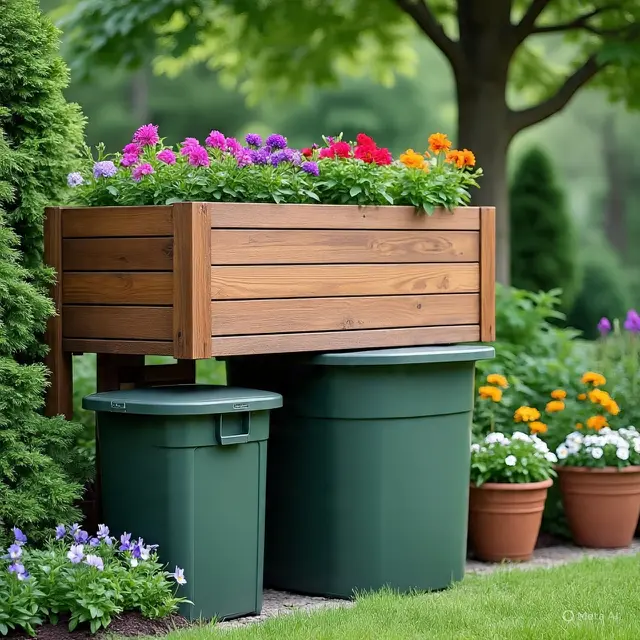 7 Cara Kreatif Sembunyikan Tempat Sampah Outdoor, Jaga Halaman Tetap Rapi
