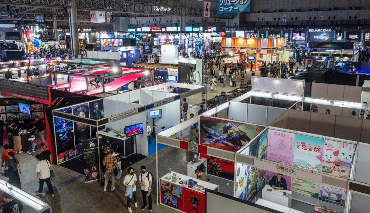 Dari tanggal 21 hingga 24 September, ratusan ribu peserta diperkirakan akan datang ke Tokyo Game Show 2023. (Richard A.Brooks/AFP)
