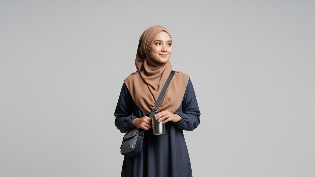 8 Pilihan Gamis Praktis untuk Naik Pesawat dan Road Trip, Nyaman Seharian