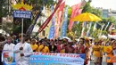 Citizen6, Tulang Bawang Barat: "Pesona Manjau Mighul" yang berasal dari Kabupaten Tulang Bawang Barata ditampilkan dalam Festival Krakatau 2011 di Bandar Lampung. (Pengirim: Jerry Hasan)