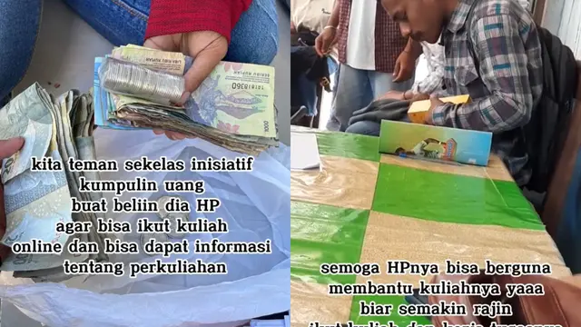 Potret haru teman sekelas belikan ponsel untuk temannya yang membutuhkan.