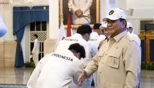 Prabowo Lepas Kontingen Indonesia ke Asian Games 2026, Rabu 9 September