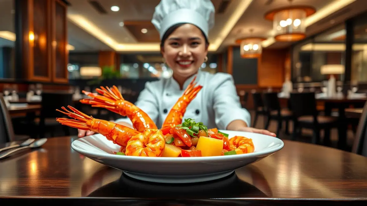resep udang asam manis ala seafood