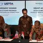 Acara penandatanganan hibah dari USTDA di Jakarta, Indonesia pada hari Jumat (26/5/2023). (Sumber: Pers Kedubes AS)
