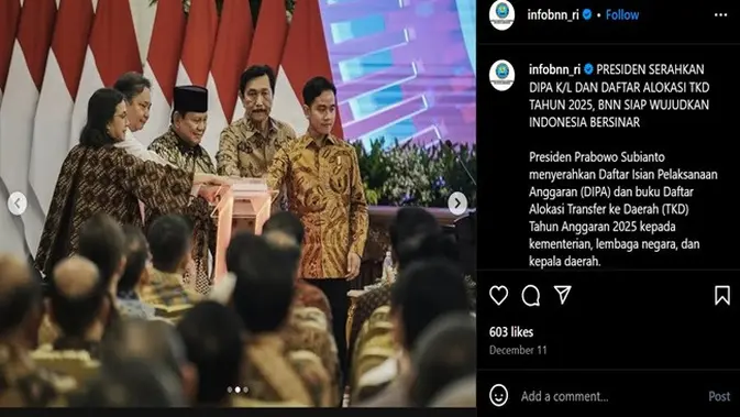 <p>Gambar tangkapan layar postingan dari akun Instagram @infobnn_ri.</p>