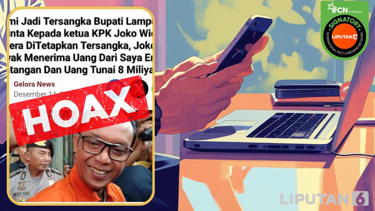 Cek Fakta: Hoaks Artikel Bupati Lampung Tengah Minta KPK Menetapkan Jokowi Sebagai Tersangka