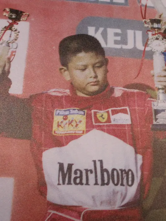 Rio Haryanto saat menjuarai Kejurnas Karting 2003. (Bola.com/Dok.pribadi)