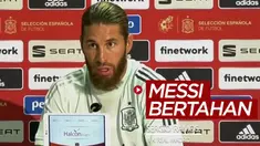 Berita video bek Real Madrid, Sergio Ramos, mengungkapkan dalam konferensi pers dirinya berharap Lionel Messi tetap main di Liga Spanyol.