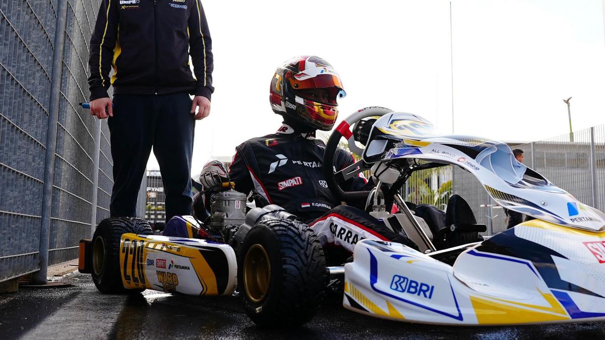 Pembalap Indonesia Qarrar Firhand Menangi Heat Seri Pembuka WSK Super Master 2026