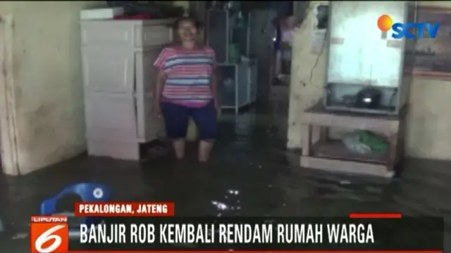 Banjir Rob Kembali Rendam Ratusan Rumah di Pekalongan