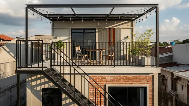 Ide Rumah Type 45 dengan Rooftop Santai Sederhana/Gemini AI