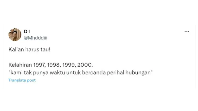 6 Cuitan Netizen Kelahiran 90-an Ini Bikin Senyum Tipis, Sedang Nikmati Hidup
