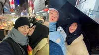 7 Potret Romantis Angga Yunanda dan Shenina Bulan Madu di Korea, Main Salju