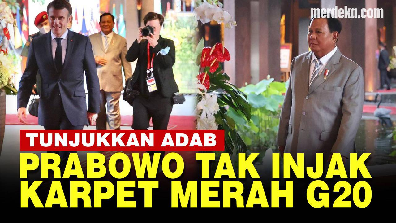 VIDEO: Cerita Viral Menhan Prabowo Sengaja Berjalan Tak Injak Karpet Merah di KTT G20
