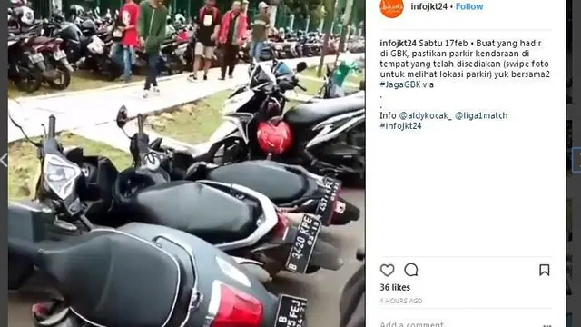 motor yang parkir sembarangan