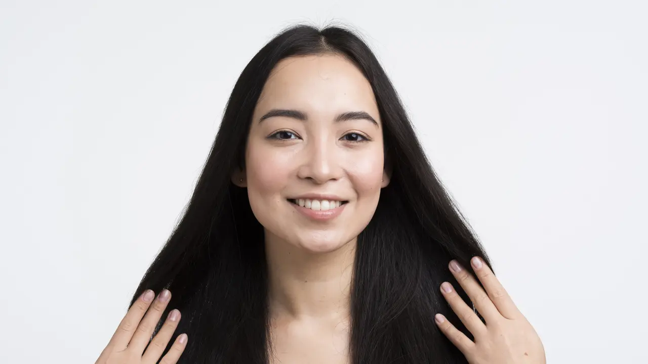 perawatan rambut hitam lurus