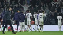 Pelatih Timnas Inggris, Thomas Tuchel, meninggalkan lapangan setelah pertandingan kualifikasi Grup K Piala Dunia 2026 antara Albania dan Inggris, di Tirana, Albania, Minggu,&nbsp;Senin (17-11-2025) dini hari WIB. (Foto AP/Vlasov Sulaj)