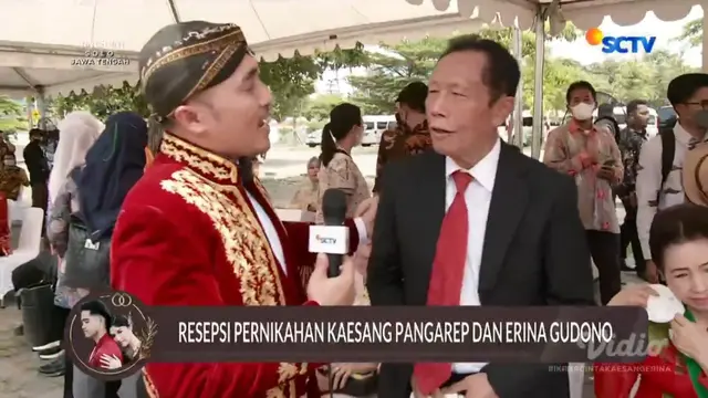 Mantan Gubernur DKI Jakarta, Sutiyoso, turut hadir di acara resepsi pernikahan Kaesang Pangarep dan Erina Gudono (SCTV)