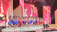 Tarian 38 Finalis Puteri Indonesia 2017 dalam Balutan Gaun Cantik