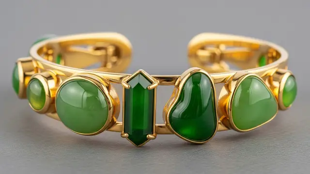 Gelang Emas Custom dengan Pilihan Giok Personal