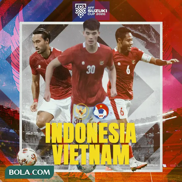 Piala AFF - Timnas Indonesia Vs Vietnam - Ilustrasi Ezra Walian, Elkan Baggott, Evan Dimas