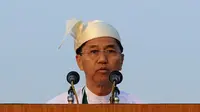 Presiden Myanmar&nbsp;Myint Swe menghembuskan napas terakhirnya pada Kamis (7/8/2025) di rumah sakit militer di ibu kota Naypyitaw, Myanmar (Dok. AFP).