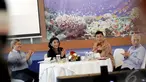 Menteri Susi Pudjiastuti saat menghadiri Refleksi Tahun 2014 dan Outlook 2015, Jakarta, Senin (5/1/2015). (Liputan6.com/Faizal Fanani)