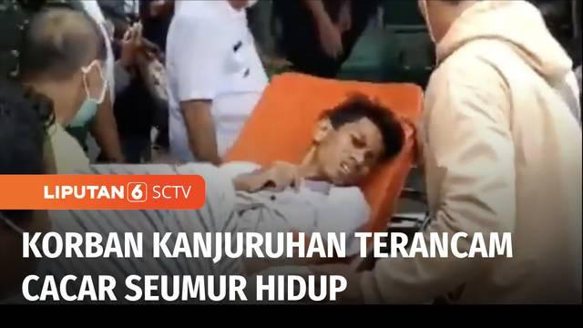 Salah seorang korban luka tragedi Kanjuruhan, diizinkan pulang oleh pengelola RSUD Kanjuruhan, Malang, Jawa Timur. Meski demikian, korban kini menderita kerusakan otak yang serius dan terancam cacat seumur hidup.