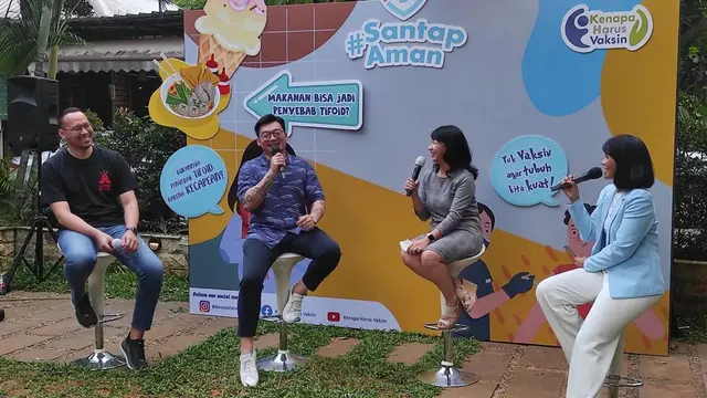 Chef William Gozali dan dr. Vina dalam acara Santap Aman (Istimewa)
