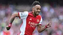 Premier League tidaklah asing buat Aubameyang. Pemain berusia 33 tahun tersebut sebelumnya pernah memperkuat Arsenal di tahun 2018-2022 dan meraih beberapa trophy. (AFP/Daniel Leal)