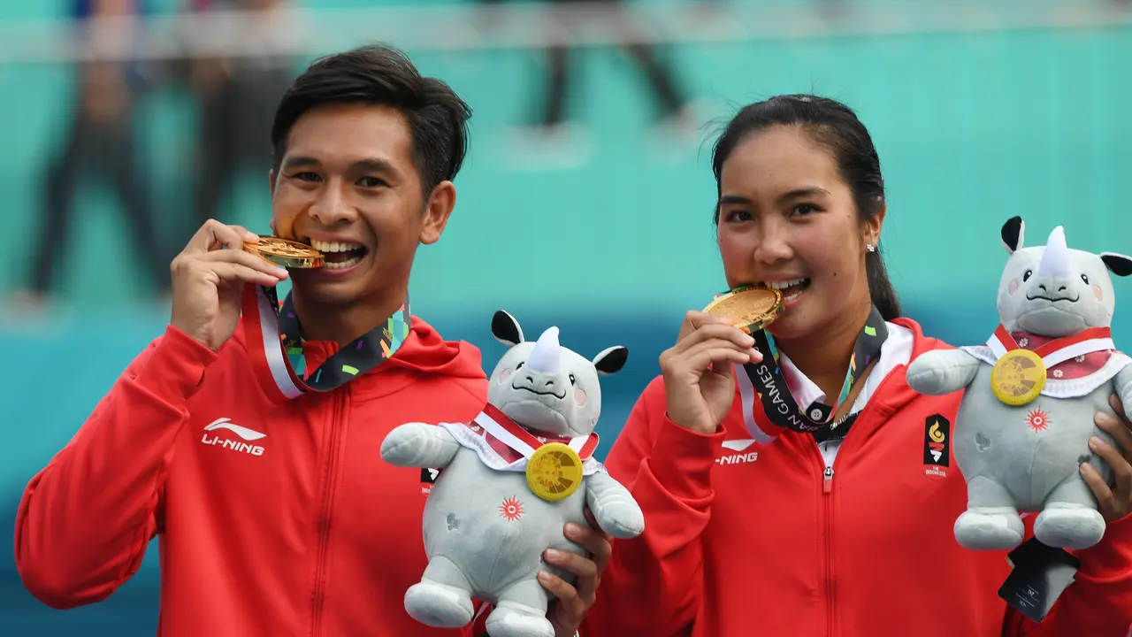 Medali Emas Christopher Rungkat/Aldila Sutjiadi di Tenis Ulangi Kenangan Asian Games 1990