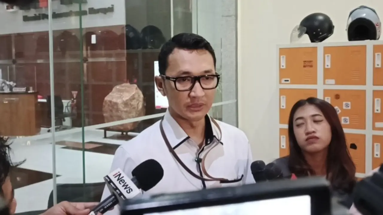 Juru Bicara KPK, Budi Prasetyo di Gedung Merah Putih KPK, Jakarta.