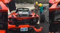 Kecelakaan McLaren (Twitter/Motorious)
